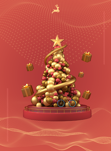 简约圣诞节促销广告印刷模板海报背景