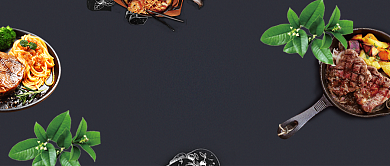 创意时尚西餐红酒牛排微信公众号素材图片背景