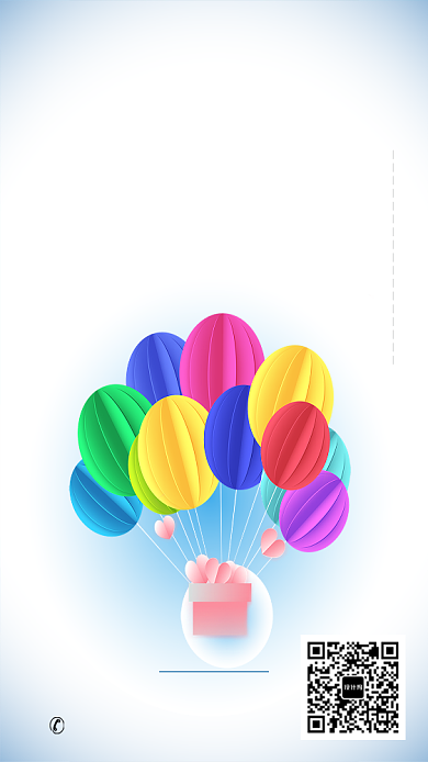 创意卡通儿童节气球海报背景