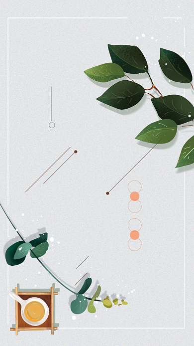 五月月签手机海报背景