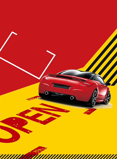 创意简约停车位出售宣传印刷海报背景