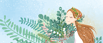 春天你好绿色小清新公众号首图背景