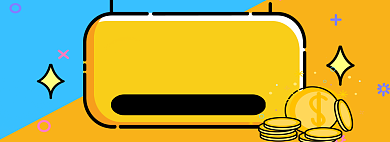 彩色卡通双十二大促淘宝banner背景