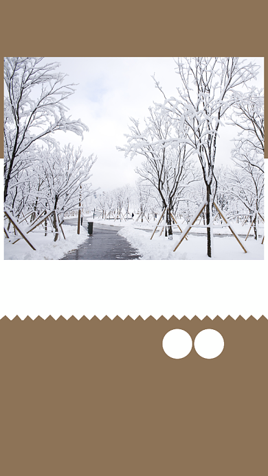 大气旅游东北雪国手机海报背景