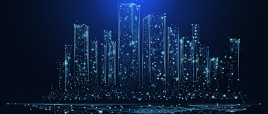 深蓝金融科技AI智慧城市首图背景