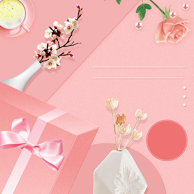 插花粉色花卉小清新淘宝直通车图片背景