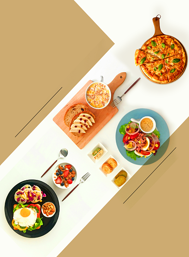 简约大气美式美食菜单广告印刷海报模板背景