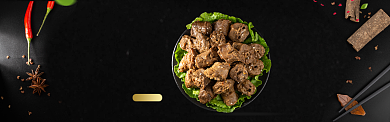 黑色金色美食鸭脖子促销banner背景