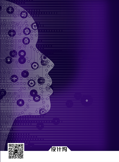 简约人脸识别海报背景