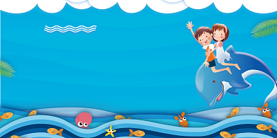 卡通保护海洋公益展板背景