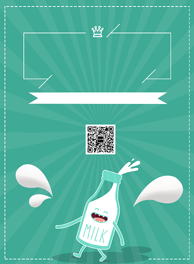 创意牛奶促销印刷海报背景