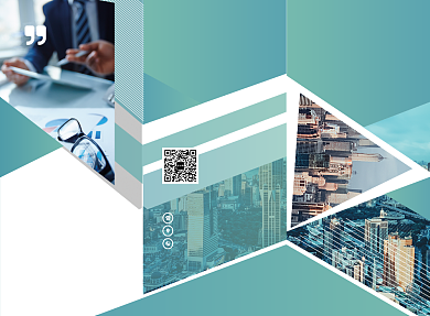 创意时尚企业简介招商地产三折页模板背景