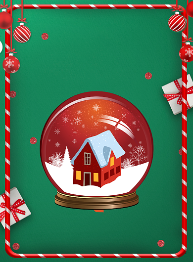 圣诞狂欢节绿色宣传印刷海报背景