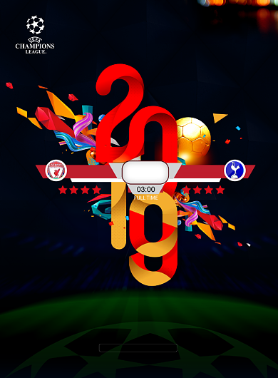 欧冠决战手机海报背景