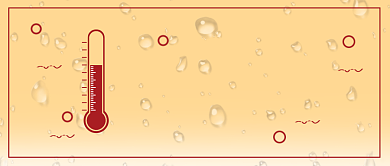 黄色红色大暑高温预警防止中暑公众号首图背景