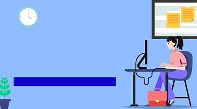 卡通商务运营培训手机海报背景