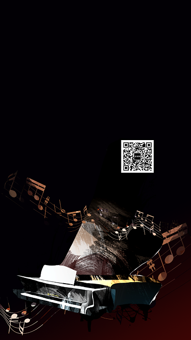 深色音乐培训手机海报背景