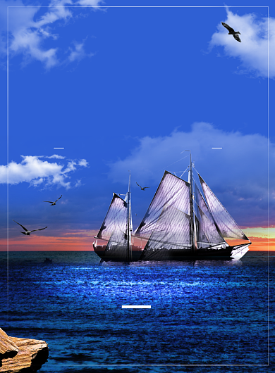 企业文化乘风破浪筑梦远航创意印刷海报背景