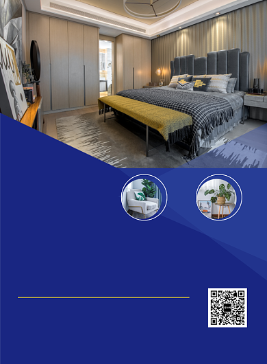 蓝色商务大气精品酒店印刷海报背景