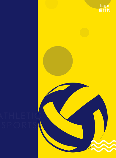 创意排球社海报背景