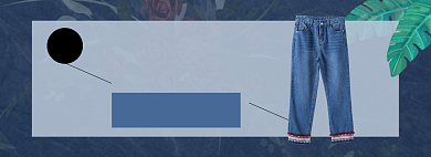 牛仔女装裤子淘宝电商banner图背景