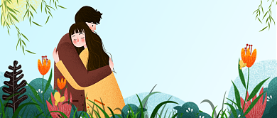 平面卡通手绘七夕节广告微信公众号素材图片背景