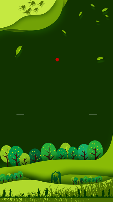 3月12日植树节手机海报背景