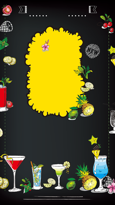莫吉托鸡尾酒手机海报背景