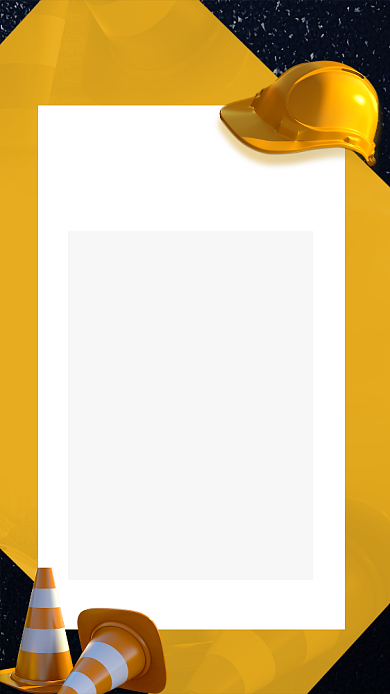 黄色简约安全生产警示海报背景