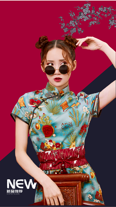 新品服装促销海报背景