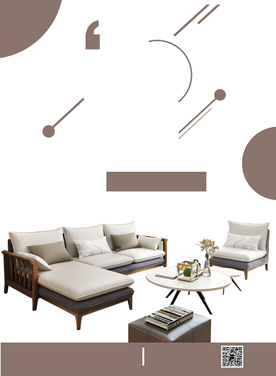 日系扁平化简约生活家居宣传海报背景