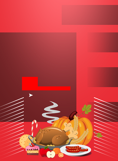 感恩节特惠印刷海报背景