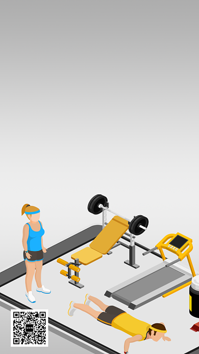 运动健身房手机海报宣传背景