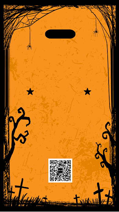 简约万圣节促销需求宣传手机海报背景