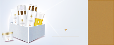 50元简约护肤品优惠券背景