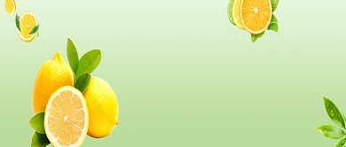 浅绿色渐变小清新享受柠檬公众号首图背景