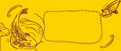 简笔画新年锦鲤手机首图背景