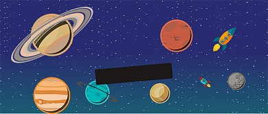 蓝色旅游出行亲子游参观天文台首图背景