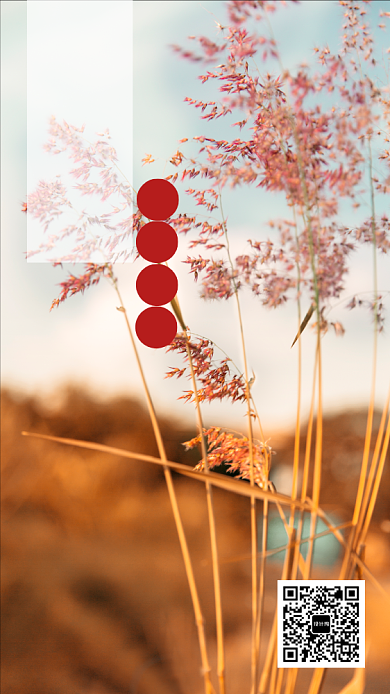 简洁霜降节气手机海报模板背景