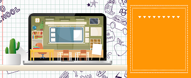 电脑笔记本优惠券卡通海报背景