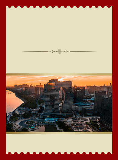 红色背景房地产印刷海报背景