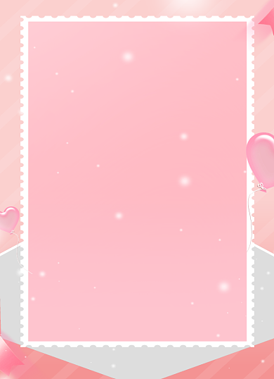 粉色小清新信封信纸背景