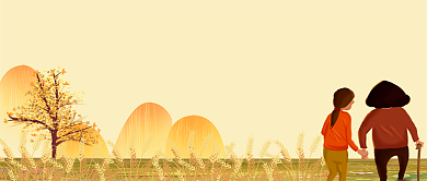 重阳节敬老节扁平金秋手机公众号首图背景