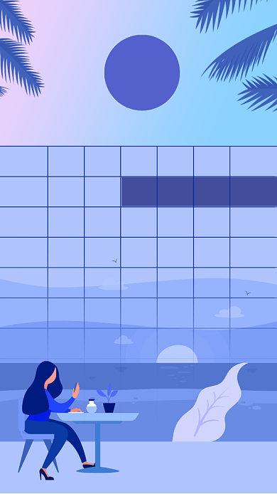 简约清新五一假期日历手机海报背景