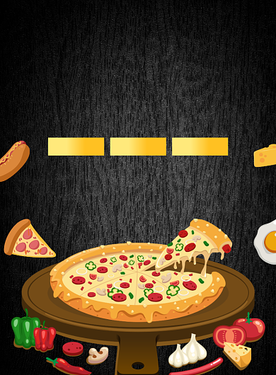 美味披萨促销宣传广告印刷海报背景