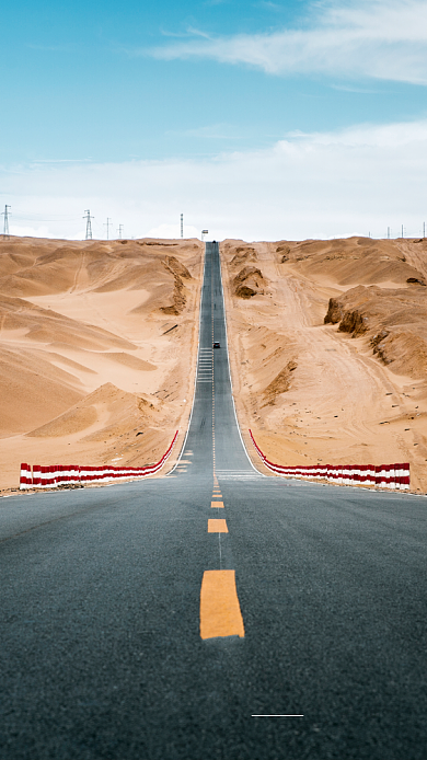 现代简约大气公路励志手机壁纸海报背景
