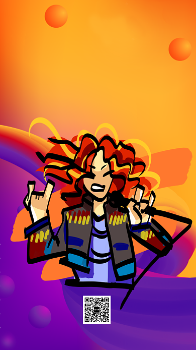 渐变摇滚音乐培训手机海报背景