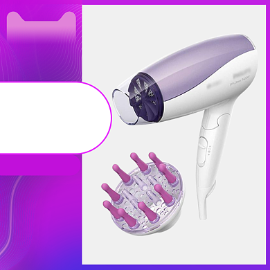 紫色红色吹风筒家电直通车背景