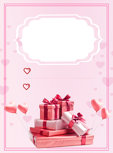 时尚礼品堆感恩节印刷海报背景