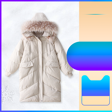 紫色蓝色白色雪花羽绒直通车背景